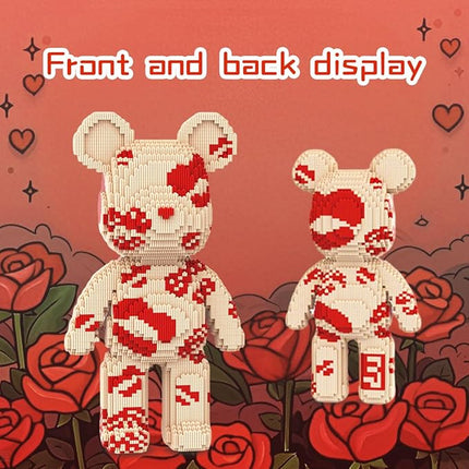 DAHONPA Animal Kiss Love Bear Micro Building Blocks Set with Storage Drawer (7220 Pieces), Gift for Adults and Kids