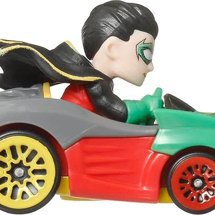 Hot Wheels RacerVerse, Set of 4 Die-Cast 1:64 Scale Toy Cars Optimized for Driving on Hot Wheels Tracks with Pop Culture Characters as Drivers