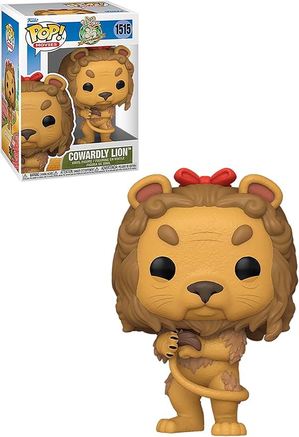 Funko POP! Movies: The Wizard of Oz - Cowardly Lion - 1/6 Odds for Rare Chase Variant - Metallic - Collectable Vinyl Figure - Gift Idea - Official Merchandise - for Kids & Adults - Movies Fans