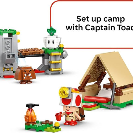 LEGO Super Mario Captain Toad’s Camp Building Toy - Pretend Play Set for Kids, Ages 6+ - Building Blocks for Boys & Girls W/Toad, Goomba, & Turnip Toy Figures - Gift Idea for Birthdays - 72040