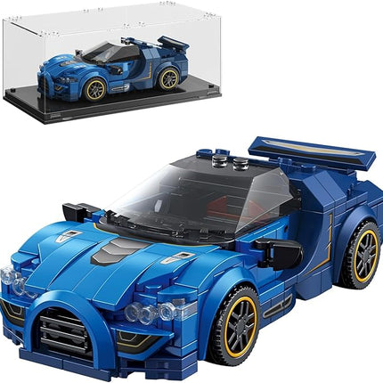 Super Sports Car Building Block Set with Display Case,Speed Race Car Building Kits Construction Toy,Car Collectible Model,Christmas Birthday Gift for Adults and Kids 6 and up(326pcs)