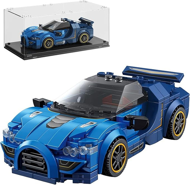 Super Sports Car Building Block Set with Display Case,Speed Race Car Building Kits Construction Toy,Car Collectible Model,Christmas Birthday Gift for Adults and Kids 6 and up(326pcs)