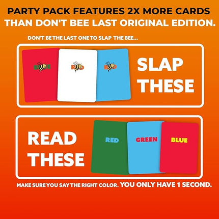 QUOKKA Board Games for Kids 8-12, Family Games for Kids and Adults - Don't Bee Last Party Pack Card Game Ages 6+ - Fast Paced 2-6 Players Easy to Learn - Perfect for Board Games for Family Night