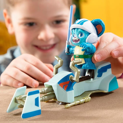 Star Wars: Young Jedi Adventures Nubs Figure & Speeder Bike, 4-Inch Scale Action Figures & Vehicles, Toys, Preschool Toys for 3 Year Old Boys & Girls