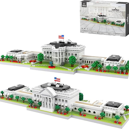 White House Model Micro Mini Building Block Sets for Adults Architecture Landmark Series Kit Toy Gift for Kids 3000 Pieces
