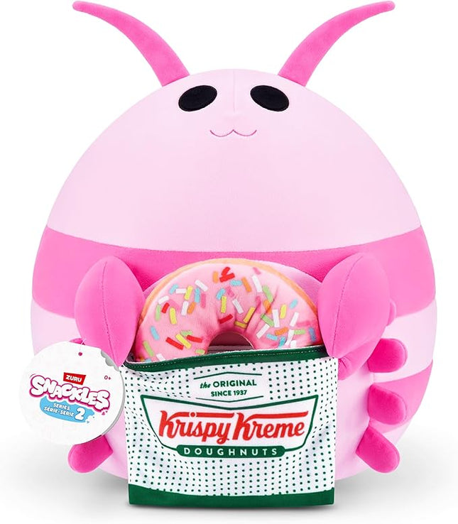 Snackles Series 2 14-inch by ZURU Cuddly Squishy Comfort 14-inch Plush with Licensed Snack Brand Accessory (Shrimp&Krispy Kreme)