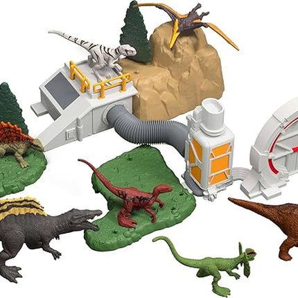 Mattel Jurassic World Rebirth Advent Calendar with 24 Days of Dinosaur-Related Toy Surprises, 18 Mini Dinos, 4 Environment Pieces