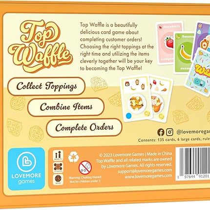 Top Waffle Card Game - Beautifully Delicious Game for Kids, Teens, Adults, and Family Game Night - Great Gift for Ages 7+, 2-6 Players, 30-45 Minutes