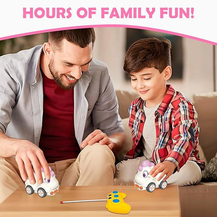 Remote Control Car for Toddlers, Safe & Durable Cartoon Silicone Crash-Resistant RC Car, Unicorn Toys for 18M+ Boys & Girls, Christmas Birthday Gift Ideas for Kid Girls & Boys