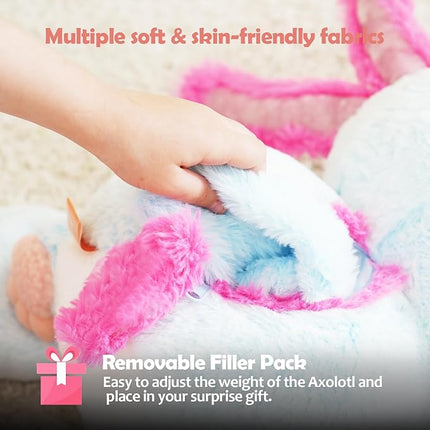 Weighted Stuffed Animal - Blue Axolotl 4.5 lbs, Ideal for Sensory Needs, Austism & Anxiety | Comfort & Relaxation for Both Kids and Adults