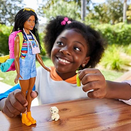 Barbie Doll and Accessories, It Takes Two “Brooklyn” Camping Doll with Pet Puppy and 10+ Accessories
