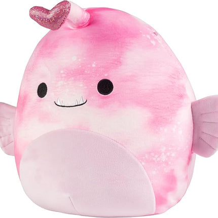 Squishmallow 10" Sy The Pink Angler Fish Plush Toy – Soft Stuffed Animal, Cute Ocean Sea Creature, Collectible Cuddle Buddy for Kids & Adults, Gift for Birthday, Holidays, or Collectors