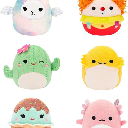 Squishmallows Original Micromallows 6-Pack – Archie Axolotl, Bimbi Clown, Lucy-May Llamapegacorn, Maritza Cactus, Maya Sundae, Rodry Bearded Dragon