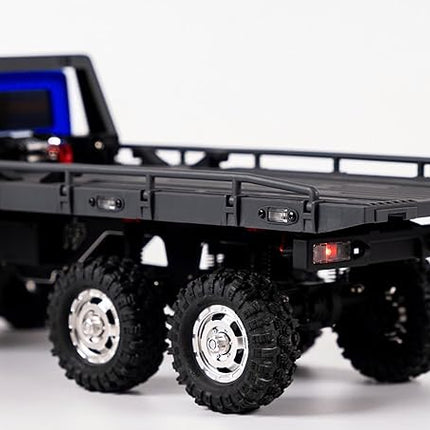 Hobbyplus ARKTOS CR18P Blue Body & Black Rear Flatbed Rock Crawler RTR All Terrain - Remote Control Car, Rock Crawler 1/18 Scale 6WD 2 Speed Transmission Off Road for Adults, RC Hobbyists