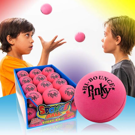 JA-RU Hi Bounce Pinky Ball (12 Balls) – Solid Pink Rubber Bouncy Balls for Kids, Outdoor Playground Toys, Stress & Massage Balls, Bulk Party Favors & Classroom Prizes. 976-12p