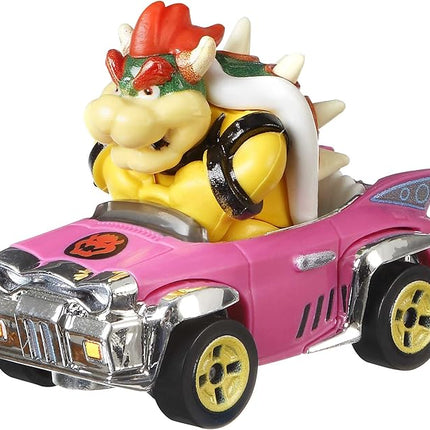Hot Wheels GBG31 Mario Kart 1:64 Die-Cast Bowser with Badwagon Vehicle,Multicolour