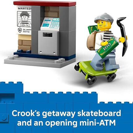 LEGO City Police Motorcycle Chase Building Toy for Kids - Pretend Play Building Blocks for Boys & Girls, Ages 4+ - Preschool Learning Toy W/Police & Crook Minifigures - Gift for Birthdays - 60455