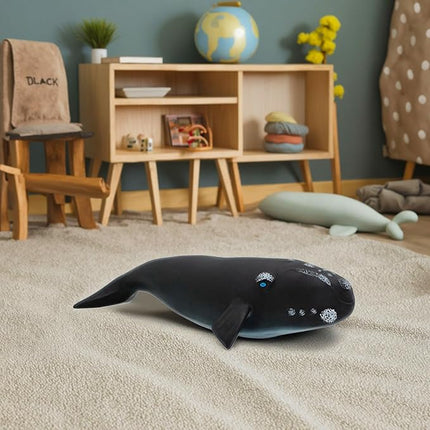 Gemini&Genius Right Whale Action Figure, Shark Animal Ocean Blackfish, Soft Rubber Ocean Whale Shark, Great for Kids Bath Swimming Beach and Cake Toppers Toys