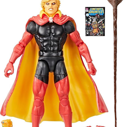 Marvel Legends Series Adam Warlock, Infinity Gauntlet Comics-Inspired Collectible 6-Inch Scale Action Figure with Character-Sized Comic Accessory
