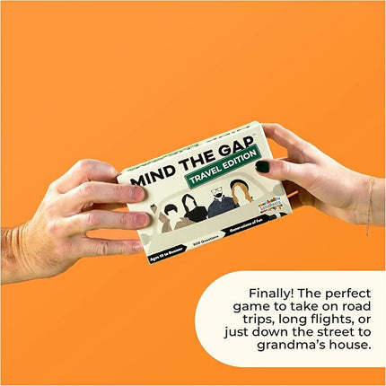 Spin Master Games, SolidRoots Mind The Gap Travel Edition, A Trivia Game for All Generations, Road Trip Fun on The Go, 2-12 Players, for Ages 10 & Up