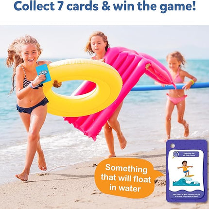Skillmatics Scavenger Hunt Card Game - Found It Beach, Outdoor Learning Toys, Perfect for Boys, Girls and Families Who Love Board Games, 50 Waterproof Cards, Travel Game, Gifts for Ages 4, 5, 6, 7