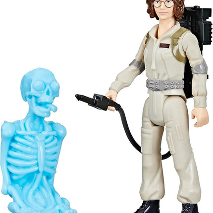 Ghostbusters Fright Features Phoebe Spengler Action Figure with Ecto-Stretch Tech Bonesy Ghost Toy Accessory, Toys for Kids Ages 4+
