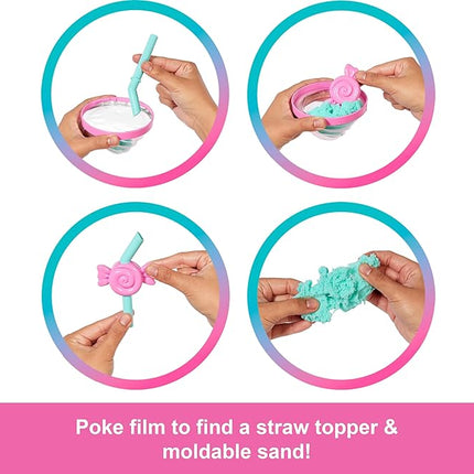 Barbie Pop Reveal Series Fashion Doll & Accessories Set, Treat Series, Sweet Swirl Theme with Pet, 8 Surprises Include Color Change