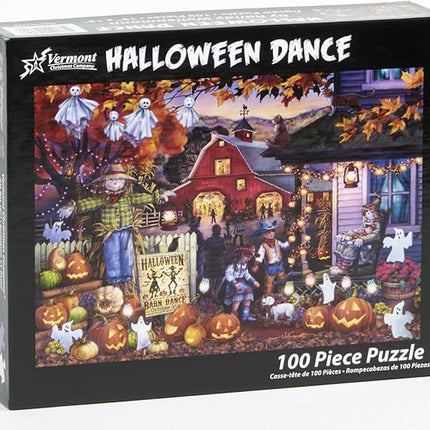 Vermont Christmas Company Halloween Dance Jigsaw Puzzle - 100 Pieces for Adults & Kids - 19" x 13" Halloween Jigsaw Puzzle with Large, Fully Interlocking & Randomly Shaped Pieces