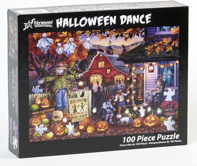 Vermont Christmas Company Halloween Dance Jigsaw Puzzle - 100 Pieces for Adults & Kids - 19" x 13" Halloween Jigsaw Puzzle with Large, Fully Interlocking & Randomly Shaped Pieces