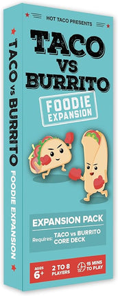Taco vs Burrito Foodie Expansion Pack - Requires Core Game to Play - Card Game Created by a 7-Year-Old and Perfect for Families, Friends, Adults, Teens & Kids.