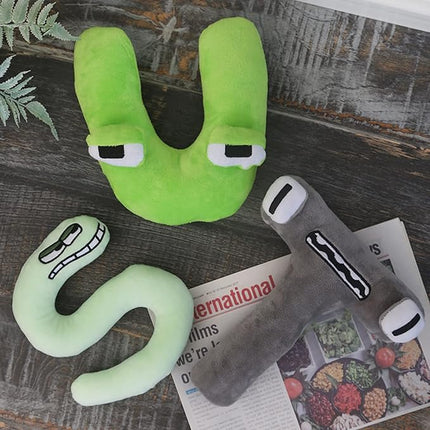 26-Letter Plush Toy Set (A-Z) - Cute Stuffed Plush Toys & Decorative Pillow, Educational Gift for Kids & Fun Home Decor