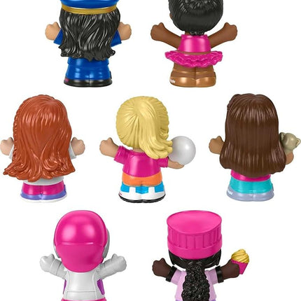 Fisher-Price Little People Barbie Toddler Toys, You Can Be Anything Figure Pack, 7 Characters for Pretend Play Ages 18+ Months