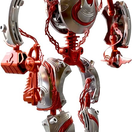 Giga Bots - Blaze | Energy Core Transforms Into 13 Inch Action Figure | Leader of The Scourage | Unique Toy Combat Attachments and Skills | Includes 33 Buildable Pieces