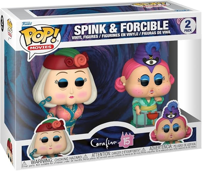 Funko Pop Movies: Coraline 15th Anniversary - Spink & Miss Forcible 2-Pack - Collectable Vinyl Figure - Gift Idea - Official Merchandise - Toys for Kids & Adults - Cartoon/Animation Fans