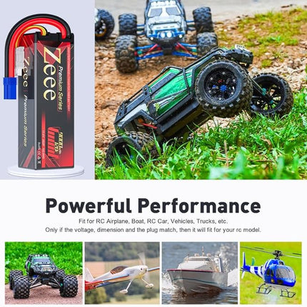 Zeee Premium Series 3S Lipo Battery 9000mAh 11.4V High Voltage Hard Case Battery 120C EC5 Connector HV-Lipo for RC Vehicles RC Car Truck Tank Racing Hobby Models (2 Pack)