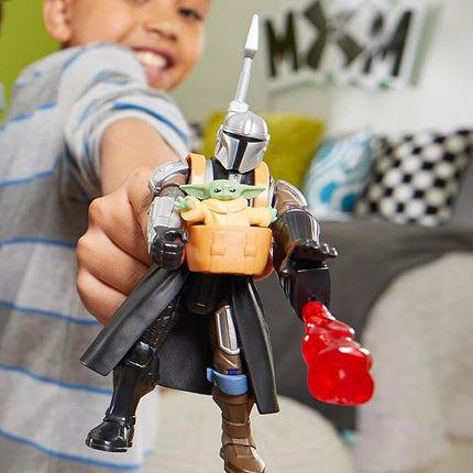 Star Wars MixMashers Deluxe Mandalorian Figure with Grogu to Mix and Combine with Accessories