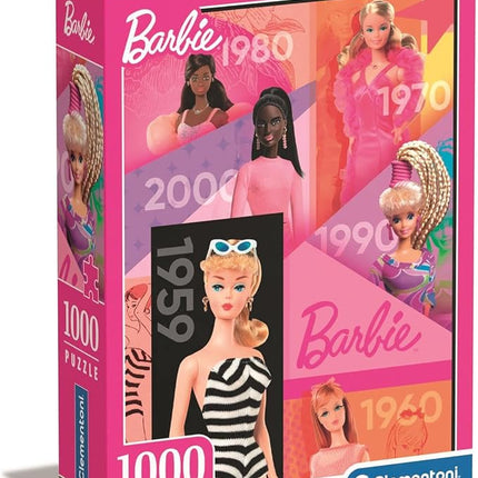 Clementoni Jigsaw Puzzle Barbie 1000 Pieces - Poster Included, Puzzle for Adults 14-99 Years, Gift for Men/Women, Doll, Made in Italy, 39806