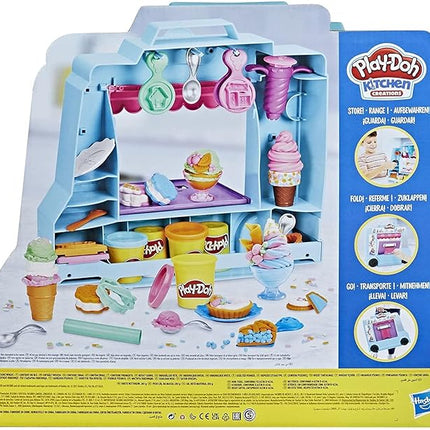 Play-Doh Ice Cream Truck Playset, Pretend Play Toy for Kids 3 Years and Up with 20 Tools, 5 Modeling Compound Colors, Over 250 Possible Combinations