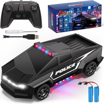 Remote Control Car, 1:22 RC Trucks Police Car Toy for Boys, RC Car with Light and Loadspace, 4WD Electric Vehicle Toys, Birthday Gifts for Boys/Girls Age 4 5 6 7 8 9 10-12+
