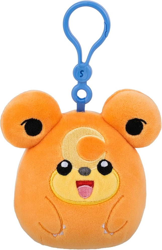 Squishmallows Original Pokémon Teddiursa Clip - Ultrasoft Official Jazwares Plush