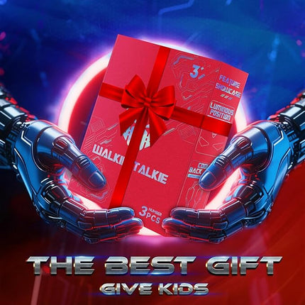 Transform Walkie Talkies for Kids Robot Toys, 3 Pack with Cool Light-Up Eyes & 2500 FT Range, Outdoor Camping Toys, Birthday Gifts for Boys Girls Ages 3-12