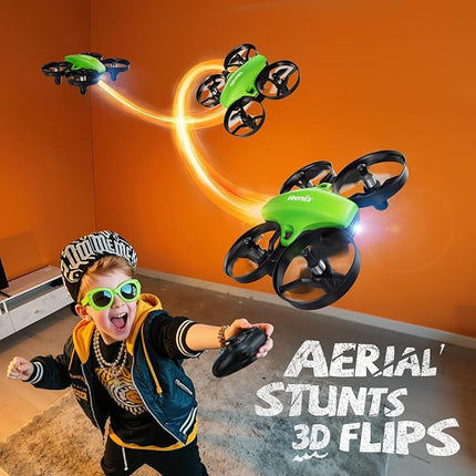 V995 Mini Drone for Kids and Beginners, Indoor Outdoor Quadcopter Plane for Boys Girls with 3D Flips,360° Rotation,Circle Fly,Auto Hover, Headless Mode and 3 Batteries,Gift for Boys and Girls