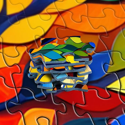 Rocorose Stained Glass Puzzle for Adults 1000 Pieces Tree of Life Family Jigsaw Puzzles, Impossible Hard Difficult Challenging Plant Tree Puzzle for Gift Home Wall Decor