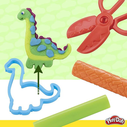 Play-Doh Dinosaur Theme 13-Pack of Non-Toxic Modeling Compound with 2 Cutter Shapes, 2 Roller Tools, and Scissors (Amazon Exclusive)