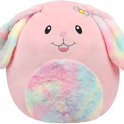 20-Inch Bunny Large Rabbit Plush Pillow with Rainbow Belly Soft Jumbo Bunny Plush Toy Giant Cute Hugging Stuffed Animal Birthday Christmas Easter Gifts for Kids Adults