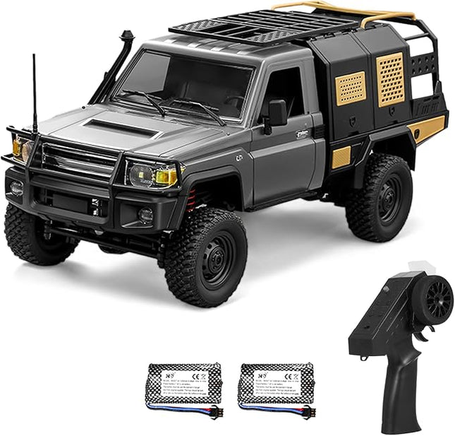 1/12 Scale RC Crawler, MN-82S Remote Control Car, 2.4GHz 4WD Off Road Rock Crawler Vehicle with Lights, DIY Land Cruiser Pickup Truck Toy for Adults