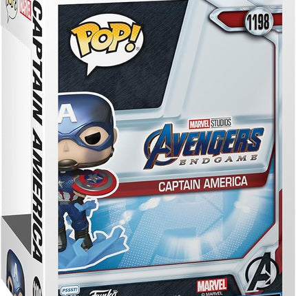Funko POP! Marvel Avengers Endgame Captain America with Broken Shield & Mjolnir (Glow in The Dark & Metallic), Exclusive