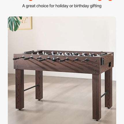VEVOR Foosball Table 42/48/55 in Foosball Table Indoor Full Size Foosball Tables for Home, Family, and Game Room, Durable Soccer Set, Includes 2/4 Balls, Score Keeper, and 2 Cup Holders