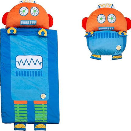 Kid's Nap Buddies Character Preschool Nap Mat, Toddler Sleeping Bag with Pillow for Daycare, Ages 3+