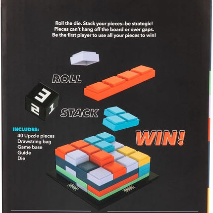 Educational Insights Upzzle - Strategic Stacking Board Games for Kids, Teens & Adults, 2 Player Vertical Puzzle Building Challenge, 3D Brain Teaser, Family Game Night Activities & Gifts for Ages 7+